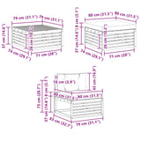 Outdoor Sofa Set with Cushion 6 pcs Natural and Anthracite