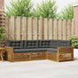 Outdoor Sofa Set 4 pcs 4-Seaters Natural and Anthracite