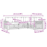 Outdoor Sofa Set with Cushion 4 pcs Natural and Anthracite - Extra Image
