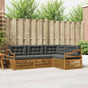 Outdoor Sofa Set 4 pcs 4-Seaters Natural and Anthracite