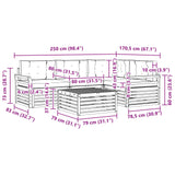 Outdoor Sofa Set with Cushion 5 pcs Natural and Anthracite - Extra Image