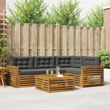 Outdoor Sofa Set with Cushion 5 pcs Natural and Anthracite