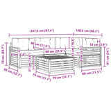 Outdoor Sofa Set with Cushion 5 pcs Natural and Anthracite - Extra Image