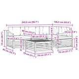 Outdoor Sofa Set with Cushion 5 pcs Natural and Anthracite - Extra Image