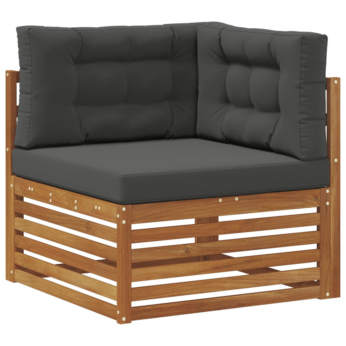 Outdoor Sofa Set with Cushion 5 pcs Natural and Anthracite