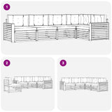 Outdoor Sofa Set with Cushion 5 pcs Natural and Anthracite - Close-Up Angle