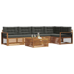 Outdoor Sofa Set 6 pcs 5-Seaters Natural and Anthracite