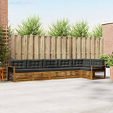Outdoor Sofa Set with Cushion 6 pcs Natural and Anthracite