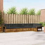 Outdoor Sofa Set 6 pcs 6-Seaters Natural and Anthracite