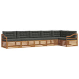 Outdoor Sofa Set with Cushion 6 pcs Natural and Anthracite