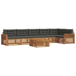 Outdoor Sofa Set 7 pcs 6-Seaters Natural and Anthracite