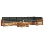 Outdoor Sofa Set 7 pcs 6-Seaters Natural and Anthracite