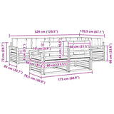 Outdoor Sofa Set with Cushion 7 pcs Natural and Anthracite