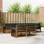 Outdoor Sofa Set 7 pcs 7-Seaters Natural and Anthracite