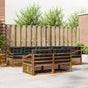Outdoor Sofa Set 7 pcs 7-Seaters Natural and Anthracite