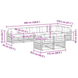 Outdoor Sofa Set with Cushion 8 pcs Natural and Anthracite