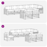 Outdoor Sofa Set with Cushion 8 pcs Natural and Anthracite