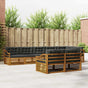 Outdoor Sofa Set 8 pcs 8-Seaters Natural and Anthracite