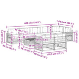 Outdoor Sofa Set with Cushion 9 pcs Natural and Anthracite - Extra Image