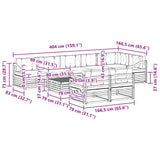 Outdoor Sofa Set with Cushion 9 pcs Natural and Anthracite - Extra Image