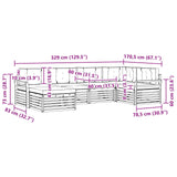 Outdoor Sofa Set with Cushion 6 pcs Natural and Anthracite