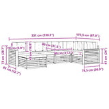 Outdoor Sofa Set with Cushion 6 pcs Natural and Anthracite