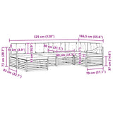 Outdoor Sofa Set with Cushion 6 pcs Natural and Anthracite - Extra Image
