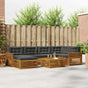Outdoor Sofa Set 7 pcs 6-Seaters Natural and Anthracite