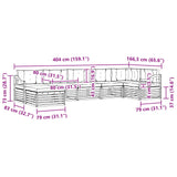 Outdoor Sofa Set with Cushion 7 pcs Natural and Anthracite - Extra Image