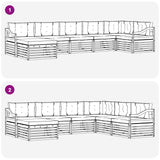 Outdoor Sofa Set with Cushion 7 pcs Natural and Anthracite