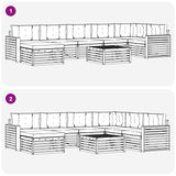 Outdoor Sofa Set with Cushion 8 pcs Natural and Anthracite