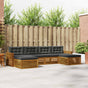 Outdoor Sofa Set 6 pcs 4-Seaters Natural and Anthracite