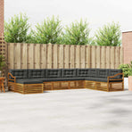 Outdoor Sofa Set 8 pcs 7-Seaters Natural and Anthracite
