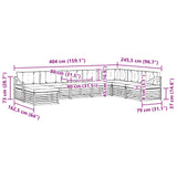 Outdoor Sofa Set with Cushion 8 pcs Natural and Anthracite - Extra Image