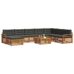 Outdoor Sofa Set 9 pcs 7-Seaters Natural and Anthracite