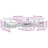Outdoor Sofa Set 9 pcs Natural and Anthracite Solid Acacia Wood