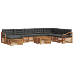 Outdoor Sofa Set 9 pcs 7-Seaters Natural and Anthracite