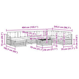 Outdoor Sofa Set 9 pcs Natural and Anthracite Solid Acacia Wood - Extra Image