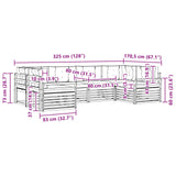 Outdoor Sofa Set with Cushion 6 pcs Natural and Anthracite - Extra Image