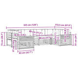 Outdoor Sofa Set with Cushion 6 pcs Natural and Anthracite