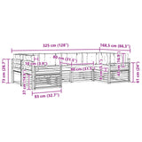 Outdoor Sofa Set with Cushion 6 pcs Natural and Anthracite