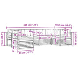 Outdoor Sofa Set with Cushion 6 pcs Natural and Anthracite - Extra Image