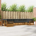 Outdoor Sofa Set 7 pcs 7-Seaters Natural and Anthracite