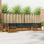 Outdoor Sofa Set 7 pcs 7-Seaters Natural and Anthracite