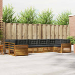 Outdoor Sofa Set 7 pcs 7-Seaters Natural and Anthracite