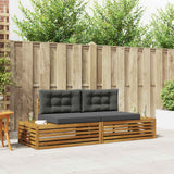 Outdoor Sofa Set Natural and Anthracite 203.5 x 83 x 73 cm