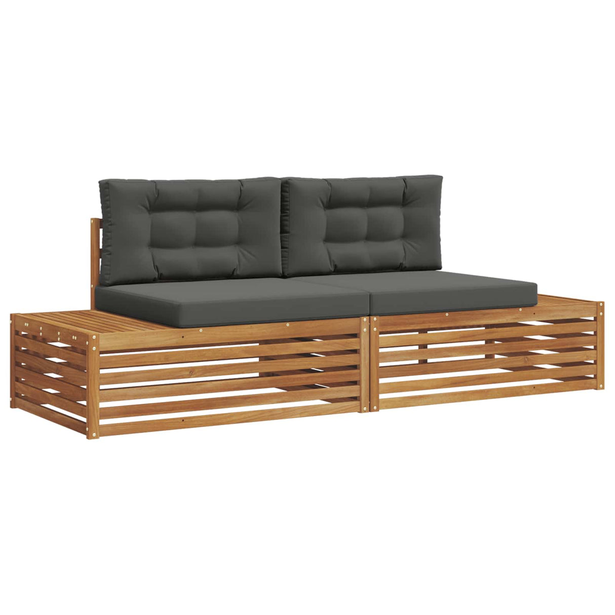 Outdoor Sofa Set Natural and Anthracite 203.5 x 83 x 73 cm