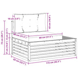 Outdoor Sofa Set Natural and Anthracite 203.5 x 83 x 73 cm - Extra Image
