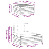 Outdoor Sofa Set with Cushion 3 Piece Natural and Anthracite - Extra Image