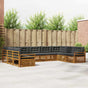 Outdoor Sofa Set 9 pcs 9-Seaters Natural and Anthracite